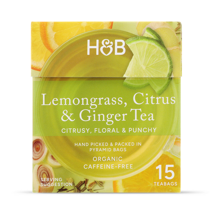 Holland & Barrett Lemongrass, Citrus & Ginger Tea 15 Tea Bags